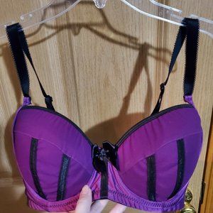 Parfait Charlotte Lined Underwire Balcony Bra 6901 in Purple Wine US 28H